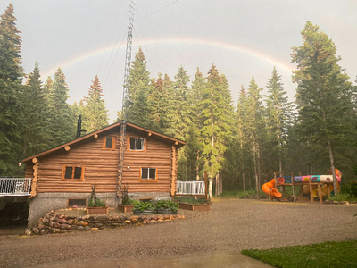 Handcrafted log home for sale in beautiful west central Alberta