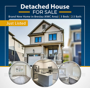 Stunning New Listing Alert! Detached House for Sale in KWC