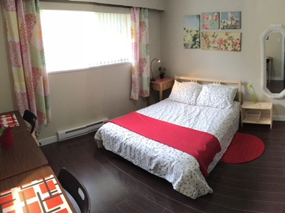 Room + private bathroom, 3 mins to SkyTrain, 15 mins to D/Town
