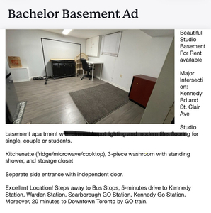 Bachelor basement for south Asian female