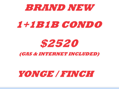 ***BRAND NEW 1+1 CONDO for rent in North York GREAT LOCATION