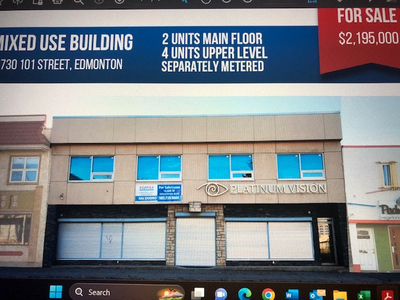 Downtown Edmonton - Retail/Office Building For Sale $2,190,000