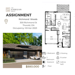 Assignment Sale- Freehold Luxury Towns in Thorold. In the $800k!