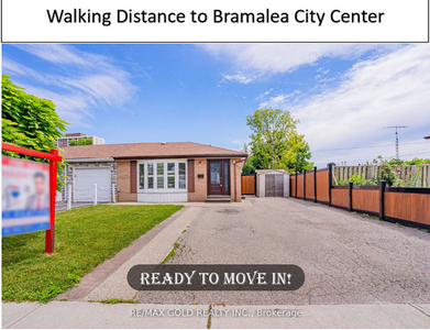 3 bedrooms and 1.5 BR Walking Distance to Bramalea City Center