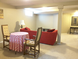 Fully Furnished Entire Basement suite, with a large BR for rent.