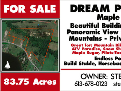 BUILD YOUR DREAM HOME ON THE MAPLE RIDGE OVERLOOKING THE RIVER