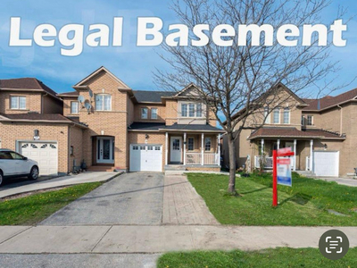 Two (2) Rooms Legal Basement for Rent in Brampton