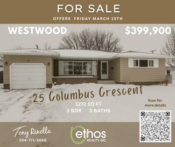 FOR SALE in Westwood! 1275 Sq. Ft. 3 bdrm Bungalo