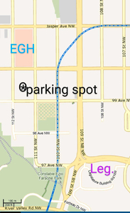 Parking Downtown: Edmonton General, Govt LRT
