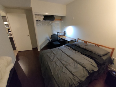 Downtown Toronto Condo bedroom in 2B2W suite. Near Rogers Centre
