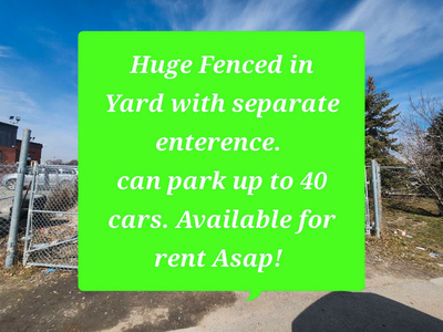Huge Gated Yard for rent