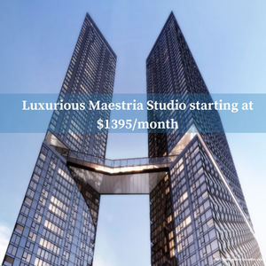 Maestria Luxury studio available starting $1395/month