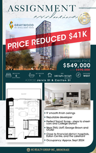 Downtown Condo Assignment (Jarvis/Carlton)