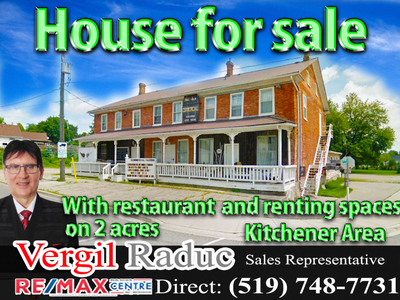 House on 2 acres of land and tavern For Sale