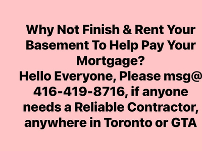 Need your basement done? Call 416-419-8716 (E)