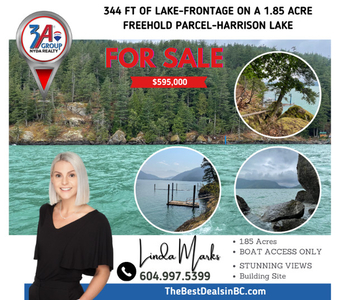 FREEHOLD*** Own 1.85 Acres of LAKEFRONT ON HARRISON LAKE