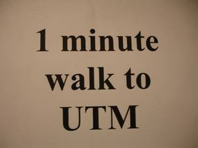 1 Minute WALK to UTM, Live Near UTM, Rent Near UTM-Mississauga