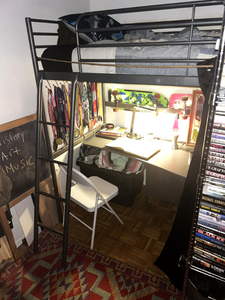 Loft bed and desk space for rent for female