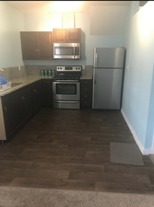 1 bedroom in two bedrooms basement near clairview Lrt