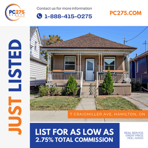 7 Craigmiller Ave, Hamilton - Just Listed with PC275 Realty
