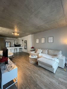 Bright condo to rent in Griffintown, with den + indoor parking