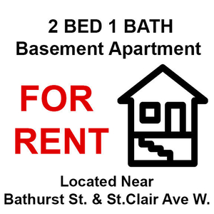 FOR RENT: 2 Bed 1 Bath Basement Apartment