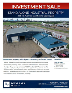 INVESTMENT SALE | STAND ALONE INDUSTRIAL PROPERTY