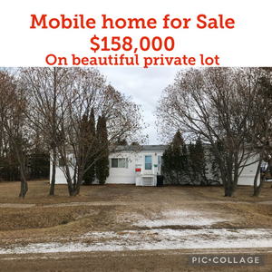Mobile home for Sale on beautiful double lot