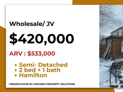 STUNNING 2+1 BED 1,076 SQ FT ASSIGNMENT SALE IN HAMILTON