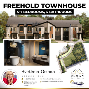 ASSIGNMENT SALE!! Freehold Townhome
