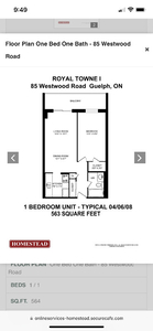 1 bedroom apartment for rent.