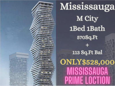 Mississauga 1B 1B 1Parking Mcity Condo Assignment ONLY $528,000