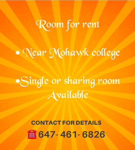 Room for rent near Mohawk college and amazon in hamilton
