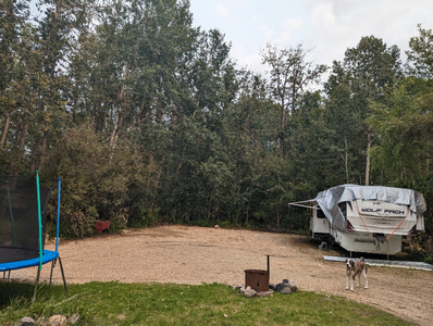 Half acre with cabin & 5th Wheel by Alberta Beach (West Cove)