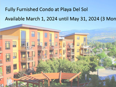 Avail March 1 to May 31 (3 Months) - Fully Furnished Condo