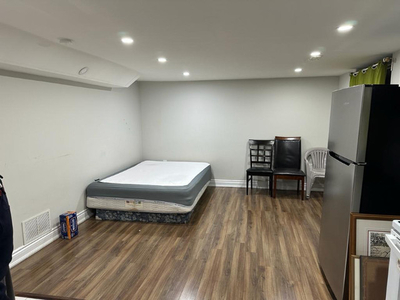 Basement Studio with separate entrance, washroom and kitchen