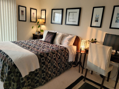 Fully Furnished Master Bedroom with Private Bathroom / Walk in c