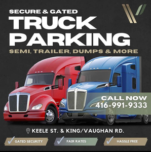 Gated PARKING SPOTS Semi, Trucks, Dump, Pickup, Car