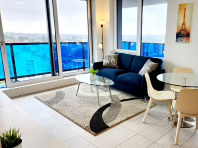 New Furnished 2 Bed 2 Bath + Den/Office Luxury Condo at Joyce